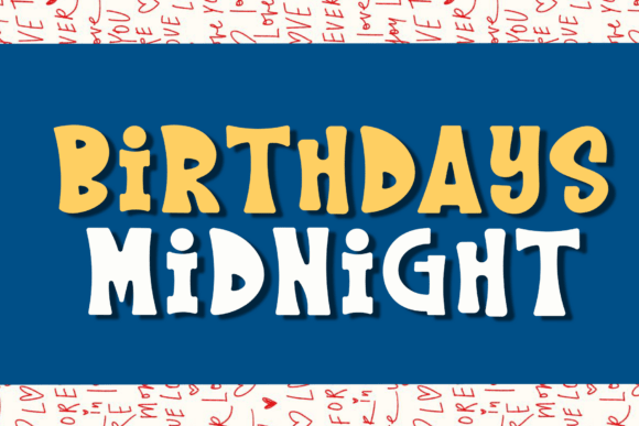 Birthdays Midnight Font