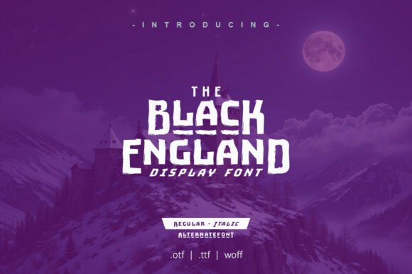 Black England: A Bold Display Font for Vintage and Fantasy Branding
