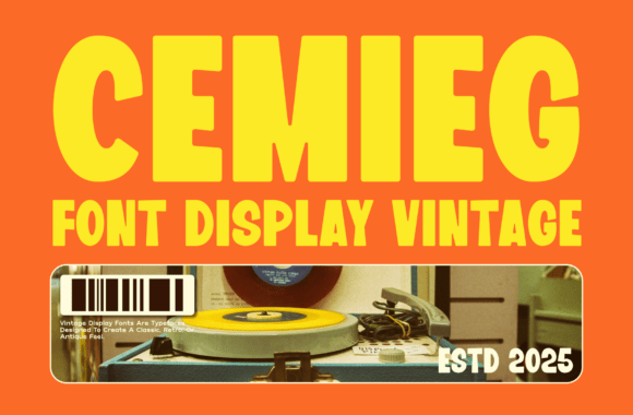 Cemieg Font: Vintage Display Type