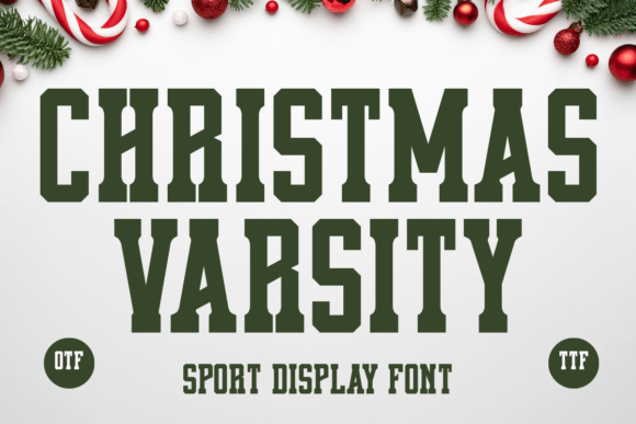 Christmas Varsity Font for Business Branding