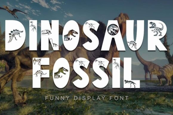 Dinosaur Fossil Font for Eye-Catching Campaign Graphics