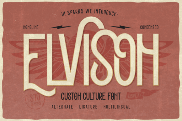 Elvison Display Font for Vintage Editorial and Magazine Headlines