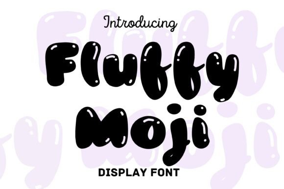 Fluffy Moji: A Playful Bubble Typeface for Branding Projects