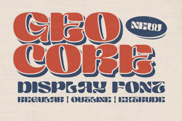 Geo Core: A Bold Retro Display Font