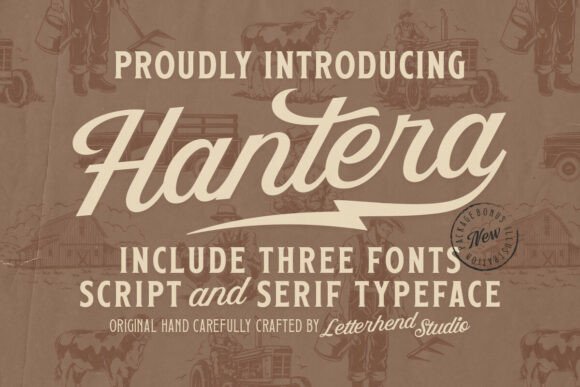 Hantera: Vintage Display Font