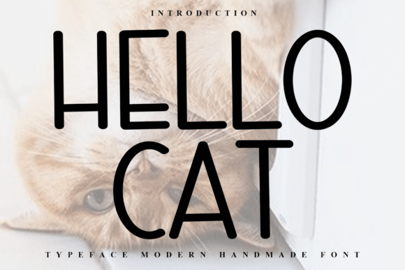 Hello Cat: A Festive Display Font for Editorial Design and Content Branding