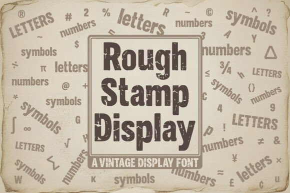 Rough Stamp Display Font