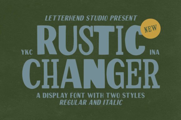Rustic Changer: A Display Font for Editorial Design and Branded Content