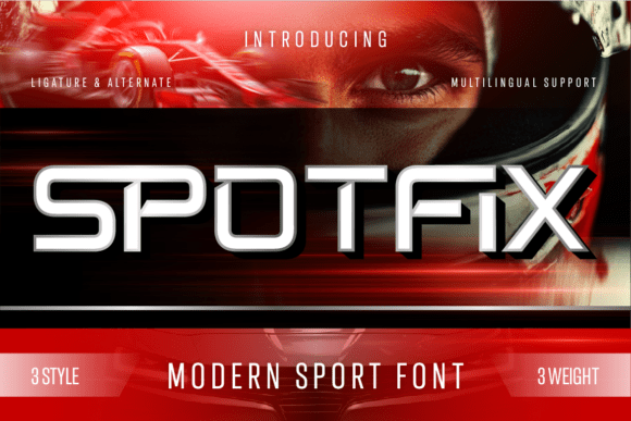 Spotfix: A Bold Display Font for Dynamic Design