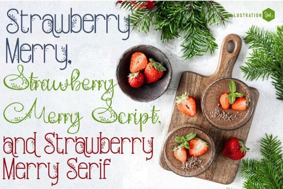 Strawberry Merry Trio Font for Business Branding