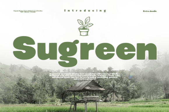 Sugreen Font: Nature-Inspired Display Type