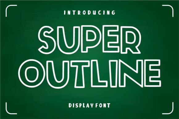 Super Outline: A Double Outline Display Font for Polished Branding