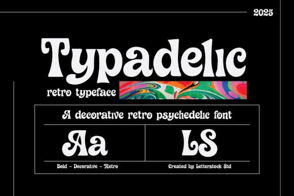 Typadelic Display Font for Retro Web Design and Digital Branding