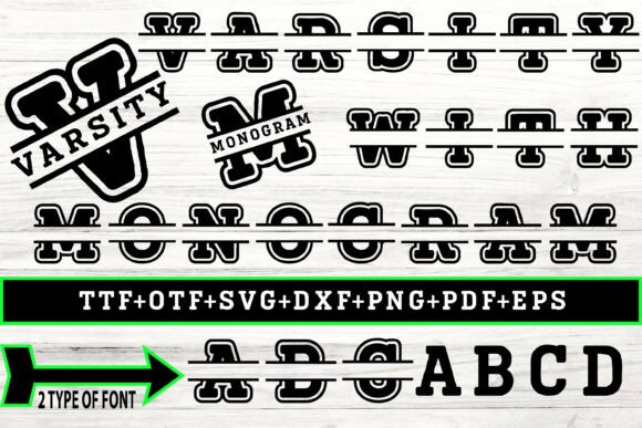 Varsity with Monogram – A Bold Display Font for Custom Products