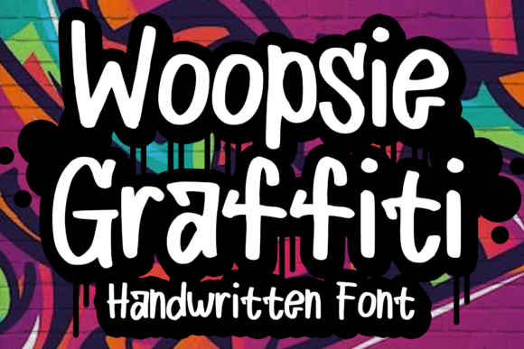 Woopsie Graffiti Display Font for Handmade Products and Craft Designs